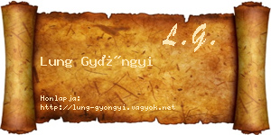 Lung Gyöngyi névjegykártya