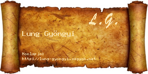 Lung Gyöngyi névjegykártya